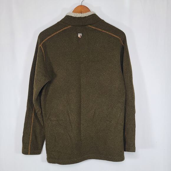 Kuhl Europa Alfpaca Fleece 1/4 Zip Pullover Olive Green Small - Picture 3 of 8